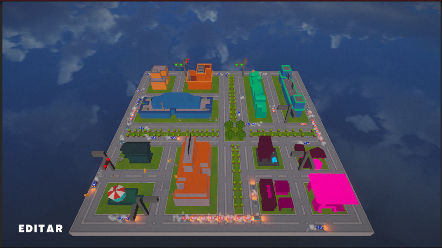 Screenshot of the city simulation